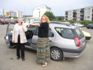 Lost in Brno  Joann speaks to Ondrej on her mobile in the parking lot where we waited because we couldnt find our way to the TWR office