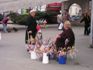 Easter Weekend whips (ack!) - Women selling traditional whips to be used on Slovak women ofn Easter Monday