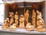 A hand-carved wooden nativity scene found in Bratislava's Olde Towne during the Christmas markets